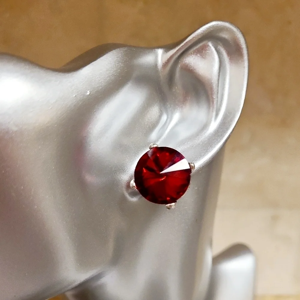 Set of 3 Large Crystal Stud Earrings